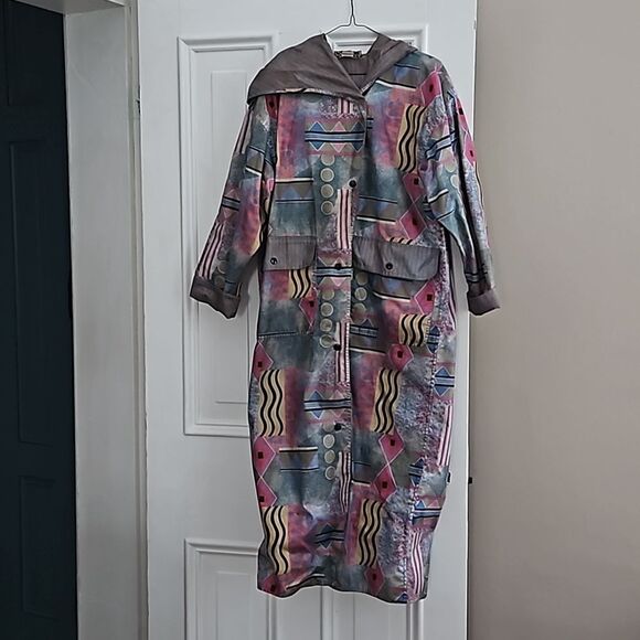 Marylou Ozbolt Storer vintage long wearable art raincoat - Picture 1 of 8